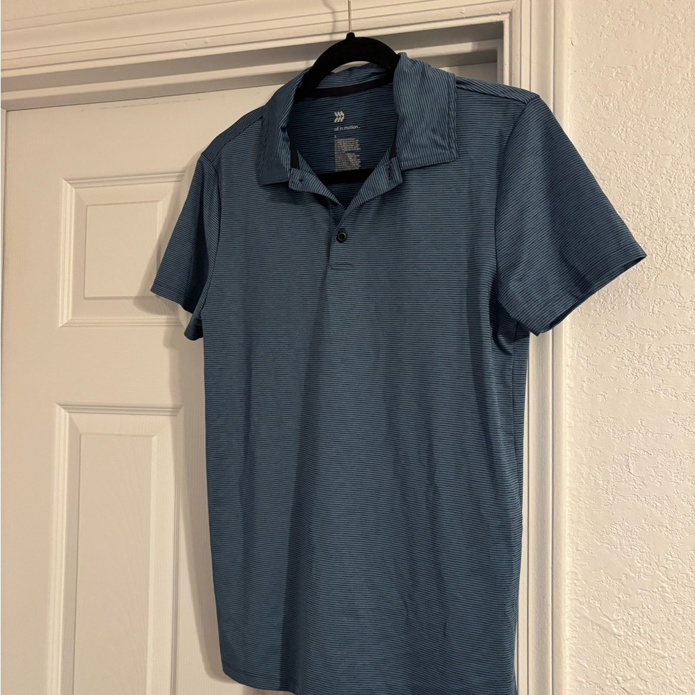 Target Men's Striped Polo Shirt in Navy